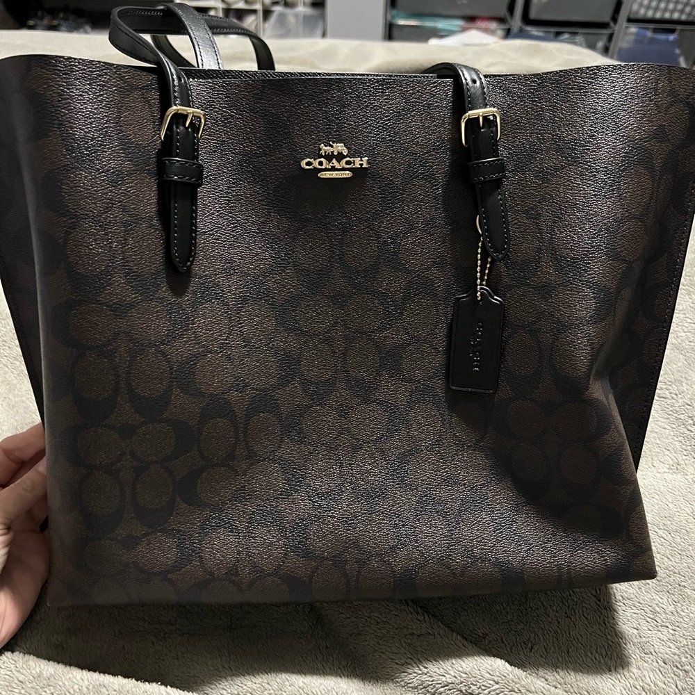 Coach Tote | Mahogany Signature Canvas